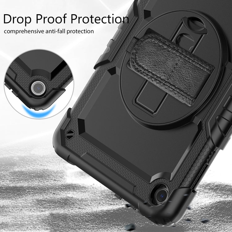 For Lenovo Tab M10 10.1 Gen 3rd Silicone Hybrid PC Tablet Case with Shoulder Strap(Black) - Lenovo by PMC TechLife | Online Shopping South Africa | PMC TechLife | Buy Now Pay Later Mobicred