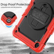 For Lenovo Tab M10 10.1 Gen 3rd Silicone Hybrid PC Tablet Case with Shoulder Strap(Red)