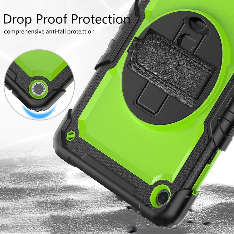 For Lenovo Tab M10 10.1 Gen 3rd Silicone Hybrid PC Tablet Case with Shoulder Strap(Yellow Green PC) - Lenovo by PMC TechLife | Online Shopping South Africa | PMC TechLife | Buy Now Pay Later Mobicred