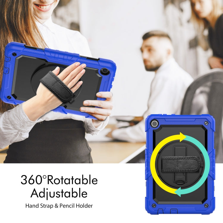 For Lenovo Tab M10 10.1 Gen 3rd Silicone Hybrid PC Tablet Case with Shoulder Strap(Blue) - Lenovo by PMC TechLife | Online Shopping South Africa | PMC TechLife | Buy Now Pay Later Mobicred
