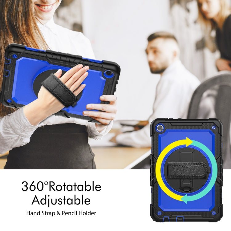 For Lenovo Tab M10 10.1 Gen 3rd Silicone Hybrid PC Tablet Case with Shoulder Strap(Blue PC) - Lenovo by PMC TechLife | Online Shopping South Africa | PMC TechLife | Buy Now Pay Later Mobicred