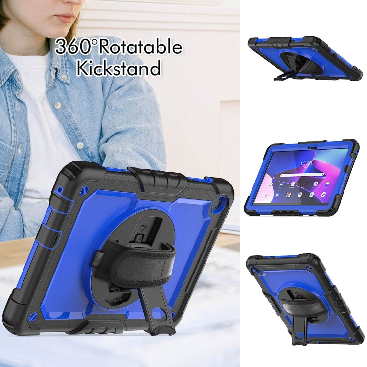 For Lenovo Tab M10 10.1 Gen 3rd Silicone Hybrid PC Tablet Case with Shoulder Strap(Blue PC) - Lenovo by PMC TechLife | Online Shopping South Africa | PMC TechLife | Buy Now Pay Later Mobicred