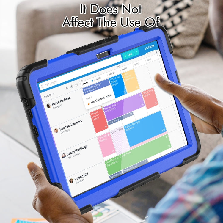 For Lenovo Tab M10 10.1 Gen 3rd Silicone Hybrid PC Tablet Case with Shoulder Strap(Blue PC) - Lenovo by PMC TechLife | Online Shopping South Africa | PMC TechLife | Buy Now Pay Later Mobicred