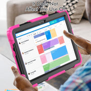 For Lenovo Tab M10 10.1 Gen 3rd Silicone Hybrid PC Tablet Case with Shoulder Strap(Rose Red)
