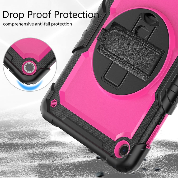 For Lenovo Tab M10 10.1 Gen 3rd Silicone Hybrid PC Tablet Case with Shoulder Strap(Rose Red PC) - Lenovo by PMC TechLife | Online Shopping South Africa | PMC TechLife | Buy Now Pay Later Mobicred