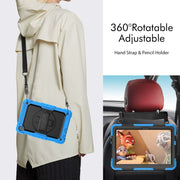 For Lenovo Tab M10 10.1 Gen 3rd Silicone Hybrid PC Tablet Case with Shoulder Strap(Light Blue)