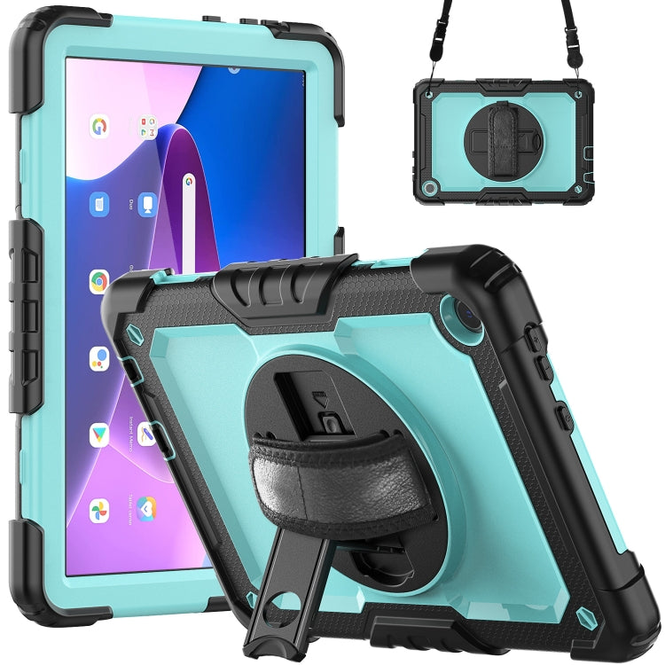 For Lenovo Tab M10 10.1 Gen 3rd Silicone Hybrid PC Tablet Case with Shoulder Strap(Light Blue PC) - Lenovo by PMC TechLife | Online Shopping South Africa | PMC TechLife | Buy Now Pay Later Mobicred