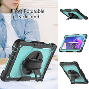 For Lenovo Tab M10 10.1 Gen 3rd Silicone Hybrid PC Tablet Case with Shoulder Strap(Light Blue PC)
