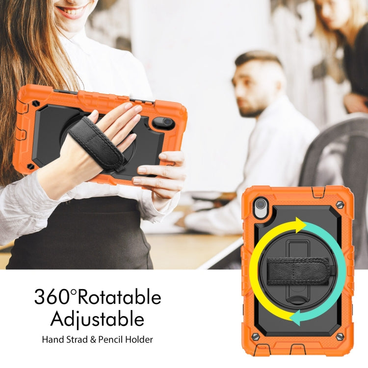 For Lenovo Tab M8 HD 2020/2019 Silicone Hybrid PC Tablet Case with Shoulder Strap(Orange) - Lenovo by PMC TechLife | Online Shopping South Africa | PMC TechLife | Buy Now Pay Later Mobicred
