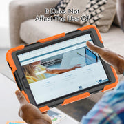 For Lenovo Tab M8 HD 2020/2019 Silicone Hybrid PC Tablet Case with Shoulder Strap(Orange)