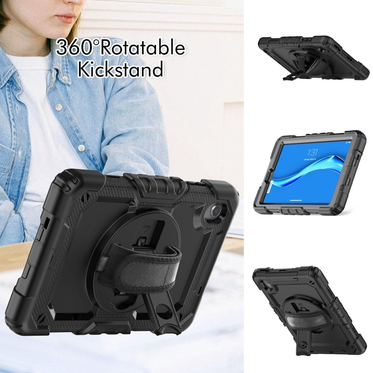 For Lenovo Tab M8 HD 2020/2019 Silicone Hybrid PC Tablet Case with Shoulder Strap(Black) - Lenovo by PMC TechLife | Online Shopping South Africa | PMC TechLife | Buy Now Pay Later Mobicred