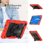 For Lenovo Tab M8 HD 2020/2019 Silicone Hybrid PC Tablet Case with Shoulder Strap(Red)