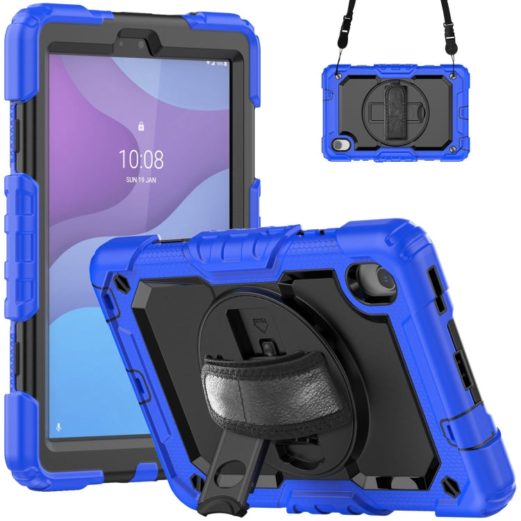 For Lenovo Tab M8 HD 2020/2019 Silicone Hybrid PC Tablet Case with Shoulder Strap(Blue) - Lenovo by PMC TechLife | Online Shopping South Africa | PMC TechLife | Buy Now Pay Later Mobicred