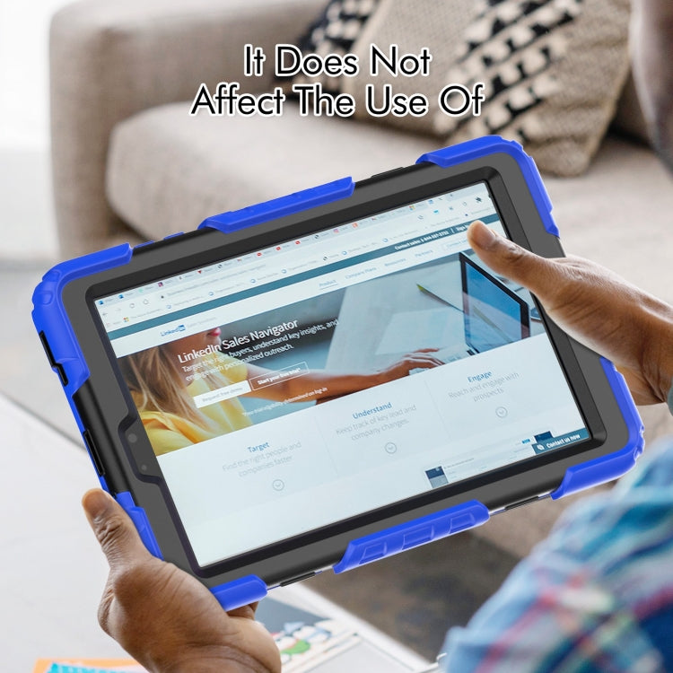 For Lenovo Tab M8 HD 2020/2019 Silicone Hybrid PC Tablet Case with Shoulder Strap(Blue) - Lenovo by PMC TechLife | Online Shopping South Africa | PMC TechLife | Buy Now Pay Later Mobicred