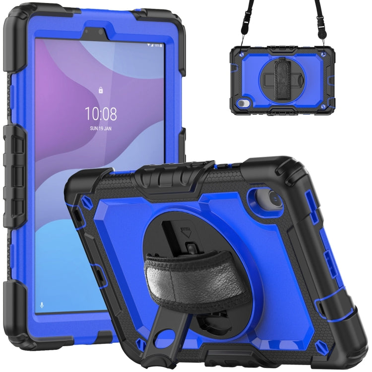 For Lenovo Tab M8 HD 2020/2019 Silicone Hybrid PC Tablet Case with Shoulder Strap(Blue PC) - Lenovo by PMC TechLife | Online Shopping South Africa | PMC TechLife | Buy Now Pay Later Mobicred