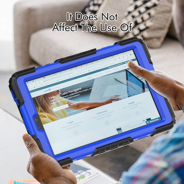 For Lenovo Tab M8 HD 2020/2019 Silicone Hybrid PC Tablet Case with Shoulder Strap(Blue PC) - Lenovo by PMC TechLife | Online Shopping South Africa | PMC TechLife | Buy Now Pay Later Mobicred