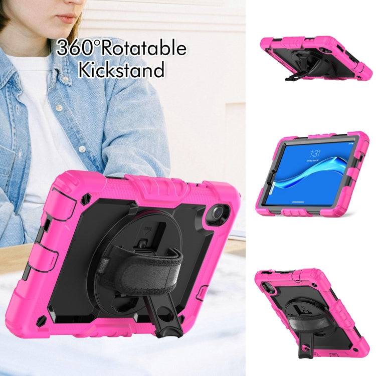 For Lenovo Tab M8 HD 2020/2019 Silicone Hybrid PC Tablet Case with Shoulder Strap(Rose Red) - Lenovo by PMC TechLife | Online Shopping South Africa | PMC TechLife | Buy Now Pay Later Mobicred