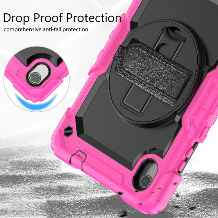 For Lenovo Tab M8 HD 2020/2019 Silicone Hybrid PC Tablet Case with Shoulder Strap(Rose Red) - Lenovo by PMC TechLife | Online Shopping South Africa | PMC TechLife | Buy Now Pay Later Mobicred