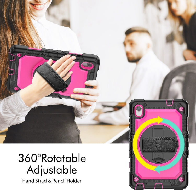 For Lenovo Tab M8 HD 2020/2019 Silicone Hybrid PC Tablet Case with Shoulder Strap(Rose Red PC) - Lenovo by PMC TechLife | Online Shopping South Africa | PMC TechLife | Buy Now Pay Later Mobicred