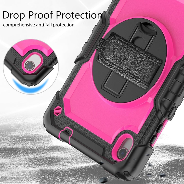 For Lenovo Tab M8 HD 2020/2019 Silicone Hybrid PC Tablet Case with Shoulder Strap(Rose Red PC) - Lenovo by PMC TechLife | Online Shopping South Africa | PMC TechLife | Buy Now Pay Later Mobicred