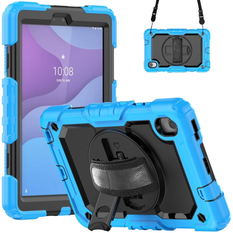 For Lenovo Tab M8 HD 2020/2019 Silicone Hybrid PC Tablet Case with Shoulder Strap(Light Blue) - Lenovo by PMC TechLife | Online Shopping South Africa | PMC TechLife | Buy Now Pay Later Mobicred