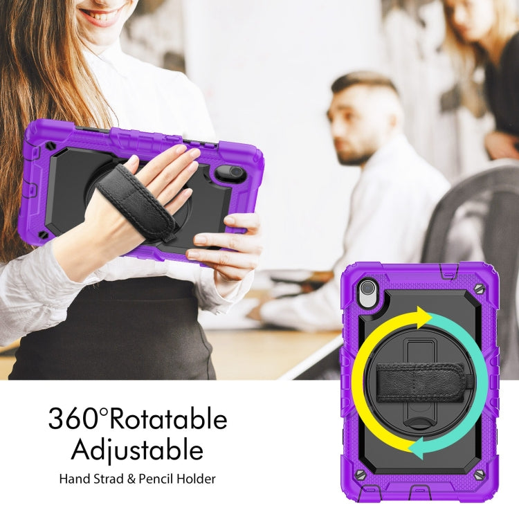 For Lenovo Tab M8 HD 2020/2019 Silicone Hybrid PC Tablet Case with Shoulder Strap(Purple) - Lenovo by PMC TechLife | Online Shopping South Africa | PMC TechLife | Buy Now Pay Later Mobicred