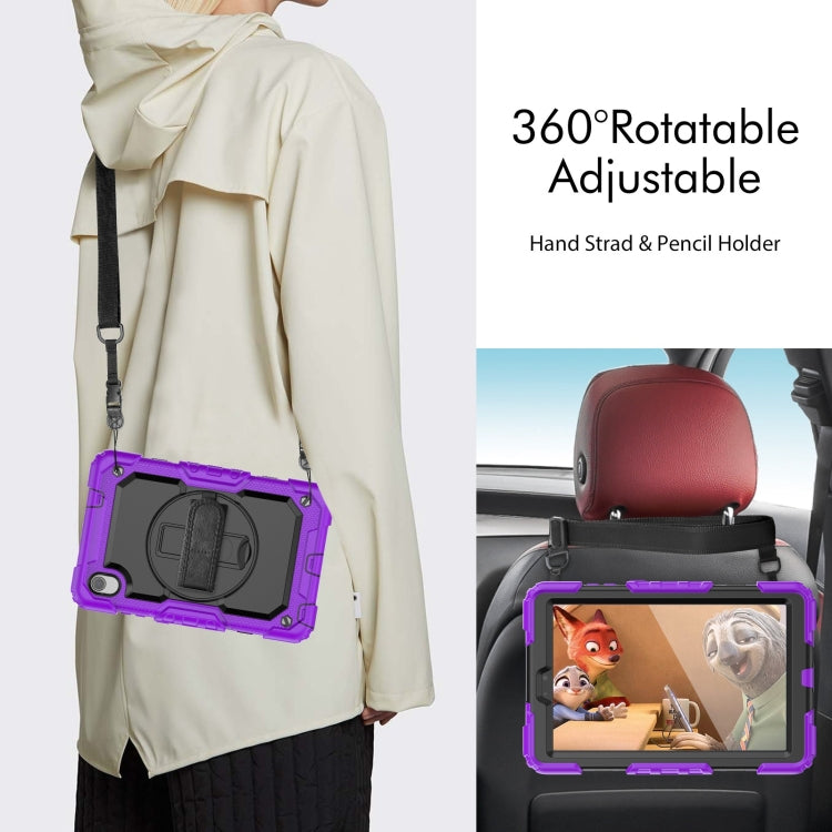 For Lenovo Tab M8 HD 2020/2019 Silicone Hybrid PC Tablet Case with Shoulder Strap(Purple) - Lenovo by PMC TechLife | Online Shopping South Africa | PMC TechLife | Buy Now Pay Later Mobicred