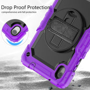 For Lenovo Tab M8 HD 2020/2019 Silicone Hybrid PC Tablet Case with Shoulder Strap(Purple)