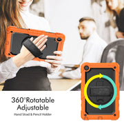For Lenovo Tab M10 Plus 10.6 Gen 3rd Silicone Hybrid PC Tablet Case with Shoulder Strap(Orange)