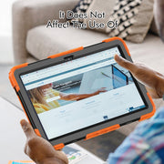 For Lenovo Tab M10 Plus 10.6 Gen 3rd Silicone Hybrid PC Tablet Case with Shoulder Strap(Orange)