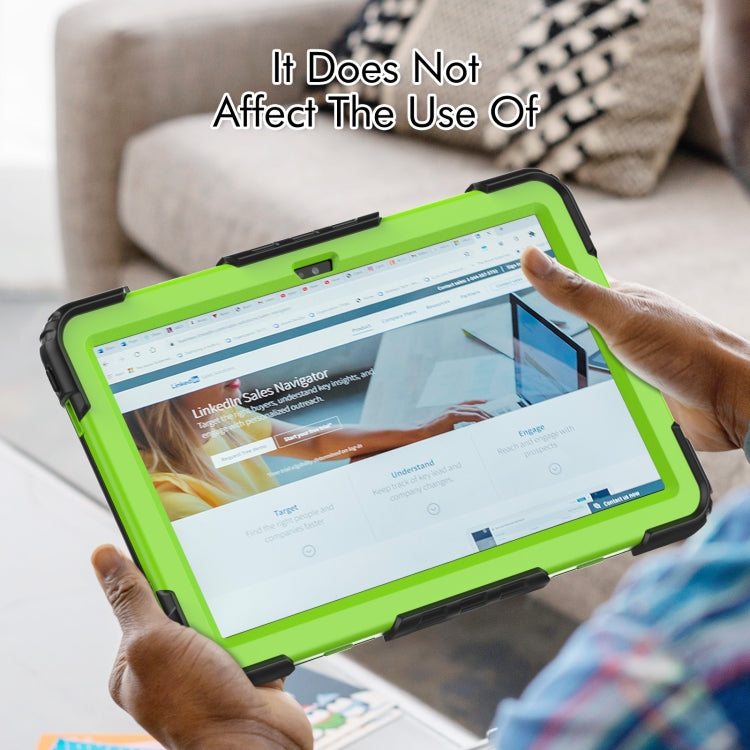 For Lenovo Tab M10 Plus 10.6 Gen 3rd Silicone Hybrid PC Tablet Case with Shoulder Strap(Yellow Green PC) - Lenovo by PMC TechLife | Online Shopping South Africa | PMC TechLife | Buy Now Pay Later Mobicred