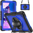 For Lenovo Tab M10 Plus 10.6 Gen 3rd Silicone Hybrid PC Tablet Case with Shoulder Strap(Blue PC) - Lenovo by PMC TechLife | Online Shopping South Africa | PMC TechLife | Buy Now Pay Later Mobicred
