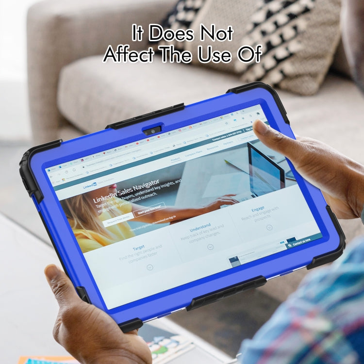 For Lenovo Tab M10 Plus 10.6 Gen 3rd Silicone Hybrid PC Tablet Case with Shoulder Strap(Blue PC) - Lenovo by PMC TechLife | Online Shopping South Africa | PMC TechLife | Buy Now Pay Later Mobicred