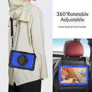 For Lenovo Tab M10 Plus 10.6 Gen 3rd Silicone Hybrid PC Tablet Case with Shoulder Strap(Blue PC)