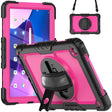 For Lenovo Tab M10 Plus 10.6 Gen 3rd Silicone Hybrid PC Tablet Case with Shoulder Strap(Rose Red PC) - Lenovo by PMC TechLife | Online Shopping South Africa | PMC TechLife | Buy Now Pay Later Mobicred
