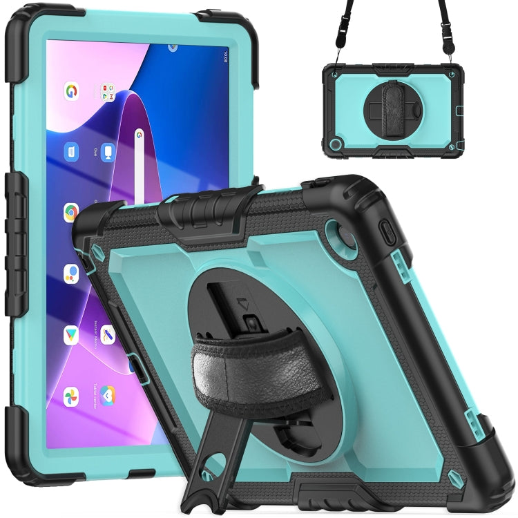 For Lenovo Tab M10 Plus 10.6 Gen 3rd Silicone Hybrid PC Tablet Case with Shoulder Strap(Light Blue PC) - Lenovo by PMC TechLife | Online Shopping South Africa | PMC TechLife | Buy Now Pay Later Mobicred