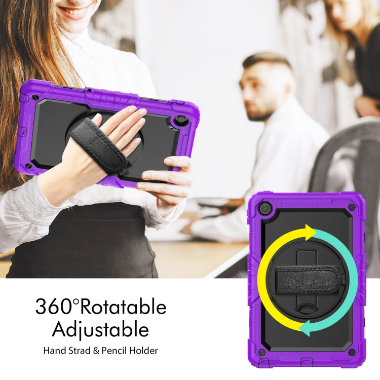 For Lenovo Tab M10 Plus 10.6 Gen 3rd Silicone Hybrid PC Tablet Case with Shoulder Strap(Purple) - Lenovo by PMC TechLife | Online Shopping South Africa | PMC TechLife | Buy Now Pay Later Mobicred