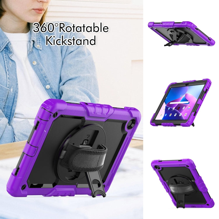 For Lenovo Tab M10 Plus 10.6 Gen 3rd Silicone Hybrid PC Tablet Case with Shoulder Strap(Purple) - Lenovo by PMC TechLife | Online Shopping South Africa | PMC TechLife | Buy Now Pay Later Mobicred