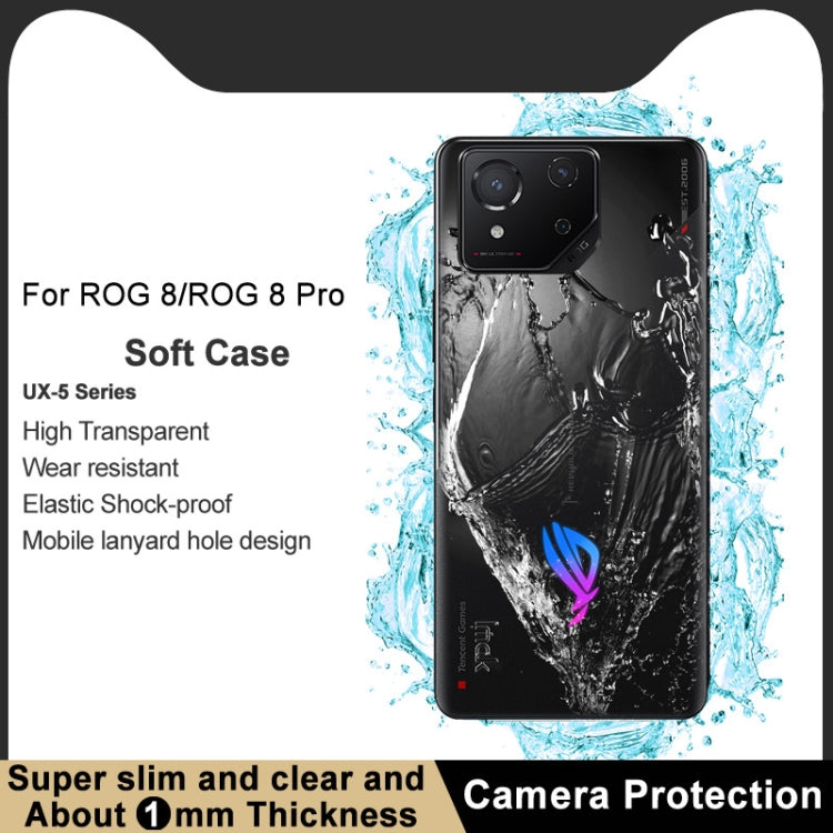 For Asus ROG Phone 8 / Phone 8 Pro IMAK UX-5 Series Transparent Shockproof TPU Protective Phone Case - ASUS Cases by imak | Online Shopping South Africa | PMC Jewellery | Buy Now Pay Later Mobicred