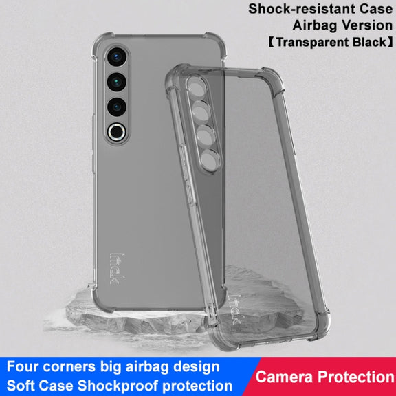For Meizu 20 Pro 5G imak Shockproof Airbag TPU Phone Case(Transparent Black)