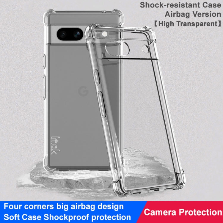 For Google Pixel 7a imak Shockproof Airbag TPU Phone Case(Transparent) - Google Cases by imak | Online Shopping South Africa | PMC TechLife