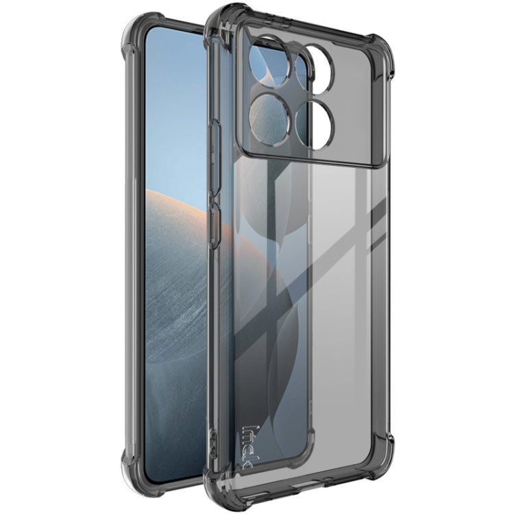 For Xiaomi Redmi K70 5G/K70 Pro 5G imak Shockproof Airbag TPU Phone Case(Transparent Black) - Xiaomi Cases by imak | Online Shopping South Africa | PMC Jewellery | Buy Now Pay Later Mobicred