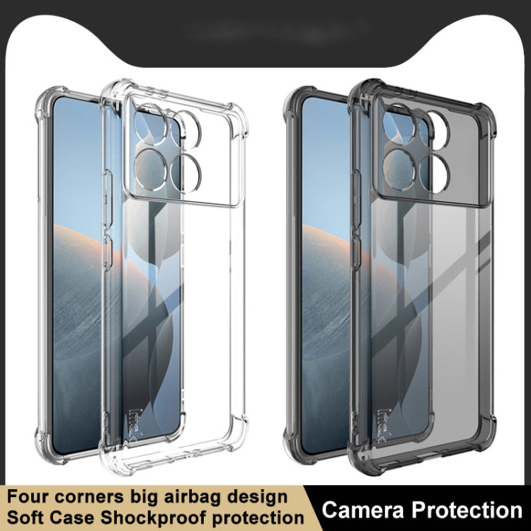 For Xiaomi Redmi K70 5G/K70 Pro 5G imak Shockproof Airbag TPU Phone Case(Transparent Black)