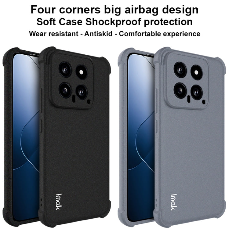 For Xiaomi 14 5G imak Shockproof Airbag TPU Phone Case(Matte Black)