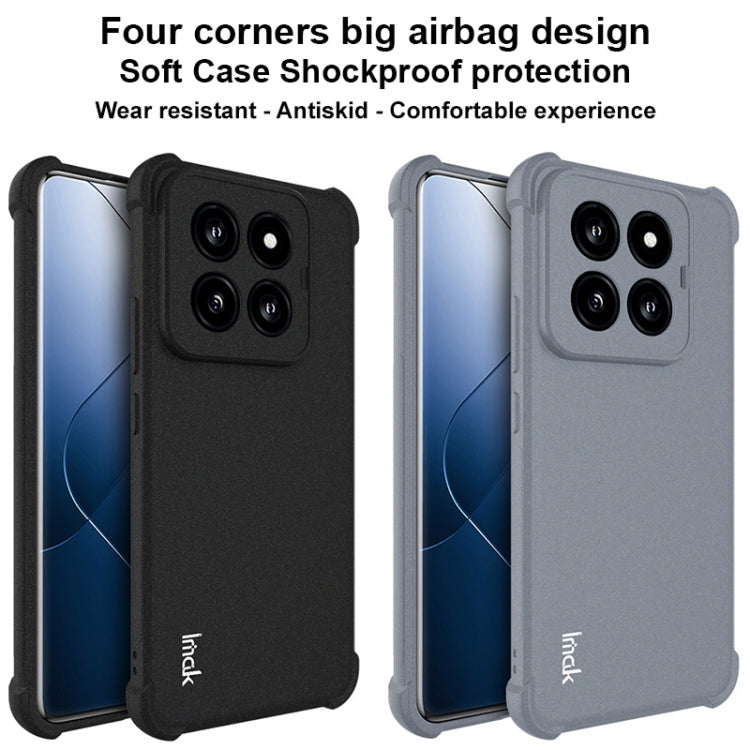 For Xiaomi 14 Pro 5G imak Shockproof Airbag TPU Phone Case(Matte Black)