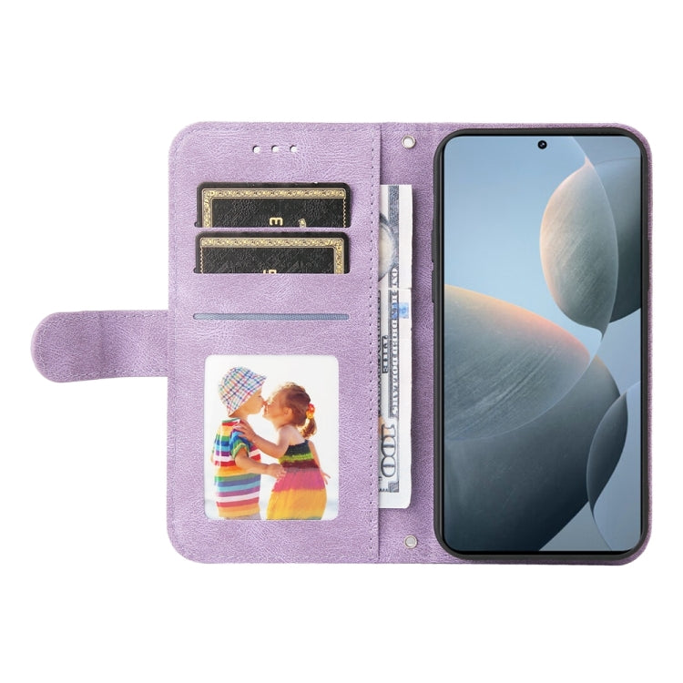 For Xiaomi Redmi K70 / K70 Pro Skin Feel Life Tree Metal Button Leather Phone Case(Purple)