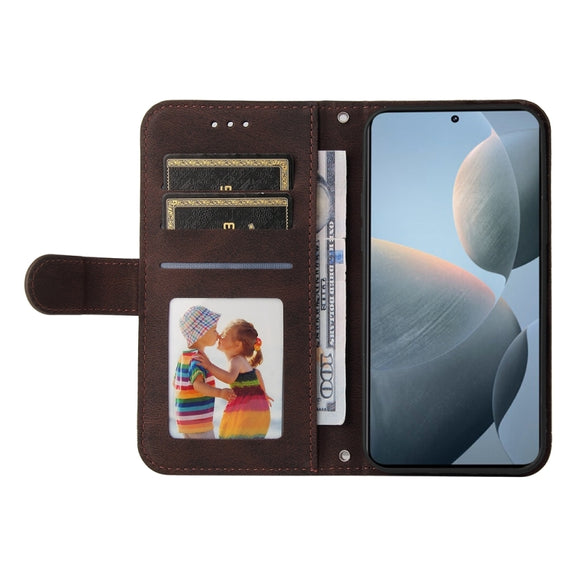 For Xiaomi Redmi K70 / K70 Pro Skin Feel Life Tree Metal Button Leather Phone Case(Brown)