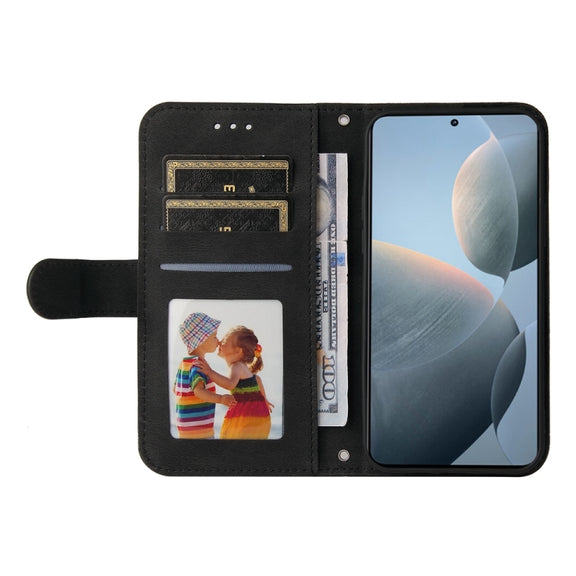 For Xiaomi Redmi K70 / K70 Pro Skin Feel Life Tree Metal Button Leather Phone Case(Black)
