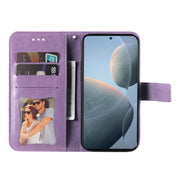 For Xiaomi Redmi K70 / K70 Pro 7-petal Flowers Embossing Leather Phone Case(Light Purple)