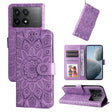 For Xiaomi Redmi K70 / K70 Pro Embossed Sunflower Leather Phone Case(Purple) - K70 Pro Cases by PMC Jewellery | Online Shopping South Africa | PMC Jewellery | Buy Now Pay Later Mobicred